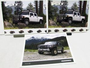 2009 Hummer Dealer Data Cards Handouts Set Of 3 H3T H2 Features Colors