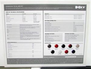 2009 Hummer Dealer Data Cards Handouts Set Of 3 H3T H2 Features Colors