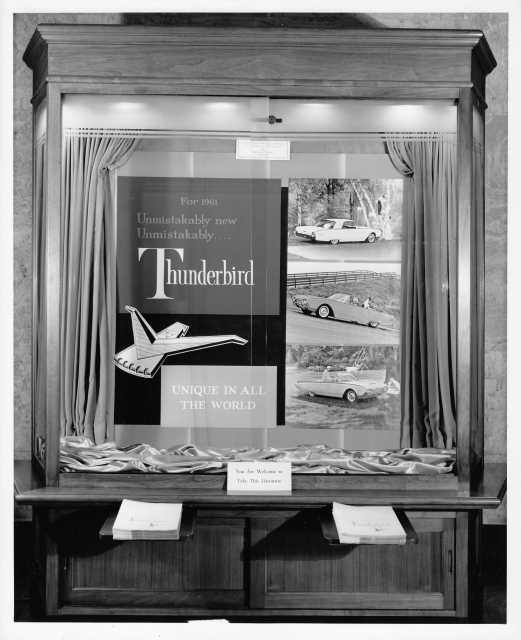 1961 Ford Thunderbird Ads in Christian Science Monitor Display Case Photo 0041