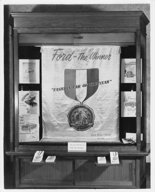 1949 Ford Ads in Christian Science Monitor Display Case Photo 0043