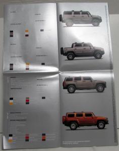 2007 Hummer H2 SUT SUV H3 & H3X Dealer Sales Brochure Folder Large Poster