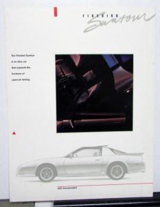 1987 Firebird Suntour Custom Pontiac Firebird ASC American Sunroof Co Brochure