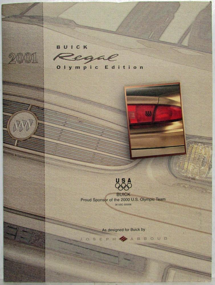 2001 Buick Regal Olympic Edition Introduction Press Kit Media Release