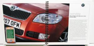 2007 Skoda Fabia Press Kit Media Release UK Built Hardback Spiral Bound