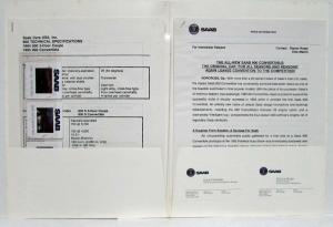 1994 Saab 900 3-Door Coupe and Convertible Press Kit