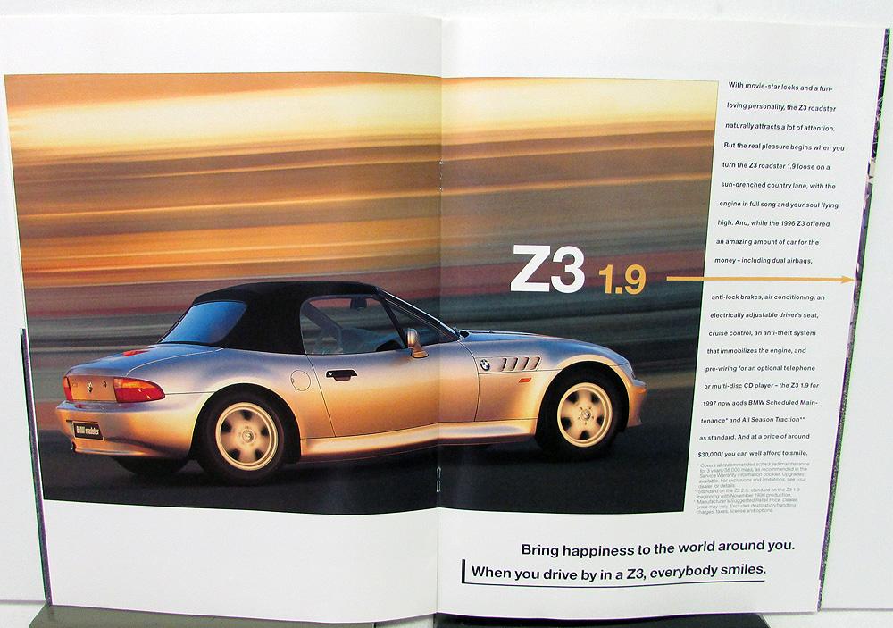 BMW Z3 roadster Prospekt 1996 brochure prospectus broschyr brosjyre catalog Auto 