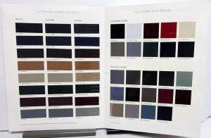 1990 Mercedes-Benz Dealer Color & Upholstery Sales Brochure Paint Chips Fabric