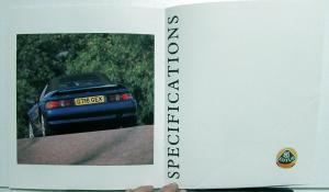 1990 Lotus Elan Dealer Sales Brochure UK Market Large