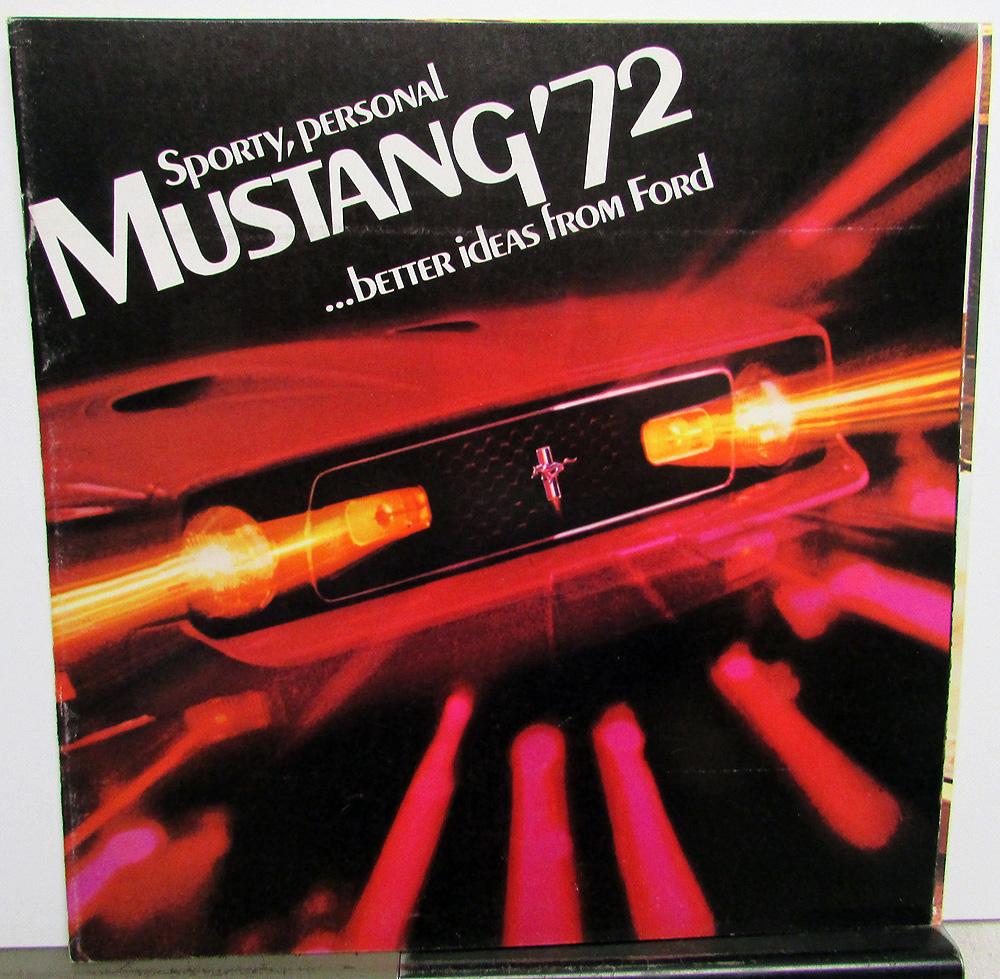 1972 Ford Mustang Mach 1 Grande SportsRoof Convertible Sales Brochure Original