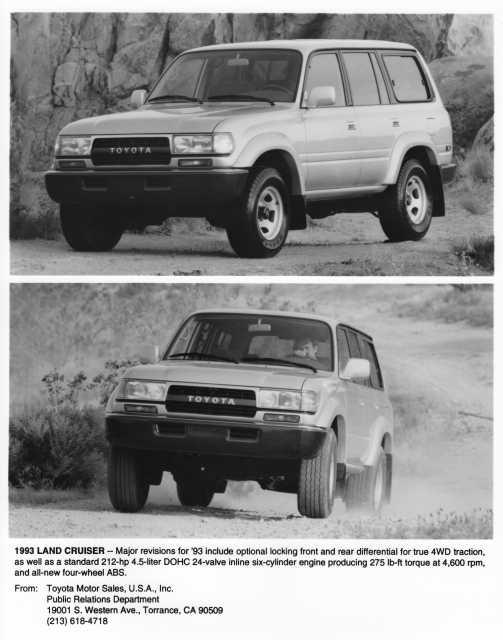 1993 Toyota Land Cruiser Press Photo 0022