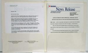 1995 Suzuki Full Line Press Kit - Swift Sidekick Samurai