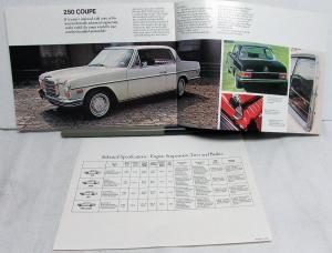 1971 Mercedes-Benz Dealer Sales Brochure 220 220D 250 & Coupe W/Spec Sheet