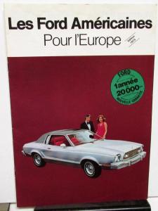 1975 Ford European Dealer Brochure French Text Mustang Cougar LTD Gran Torino