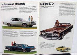 1975 Ford European Dealer Brochure French Text Mustang Cougar LTD Gran Torino