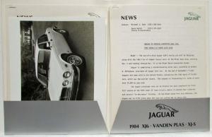 1984 Jaguar Full Line Miami Auto Show Press Kit - XJ6 Vanden Plas XJS