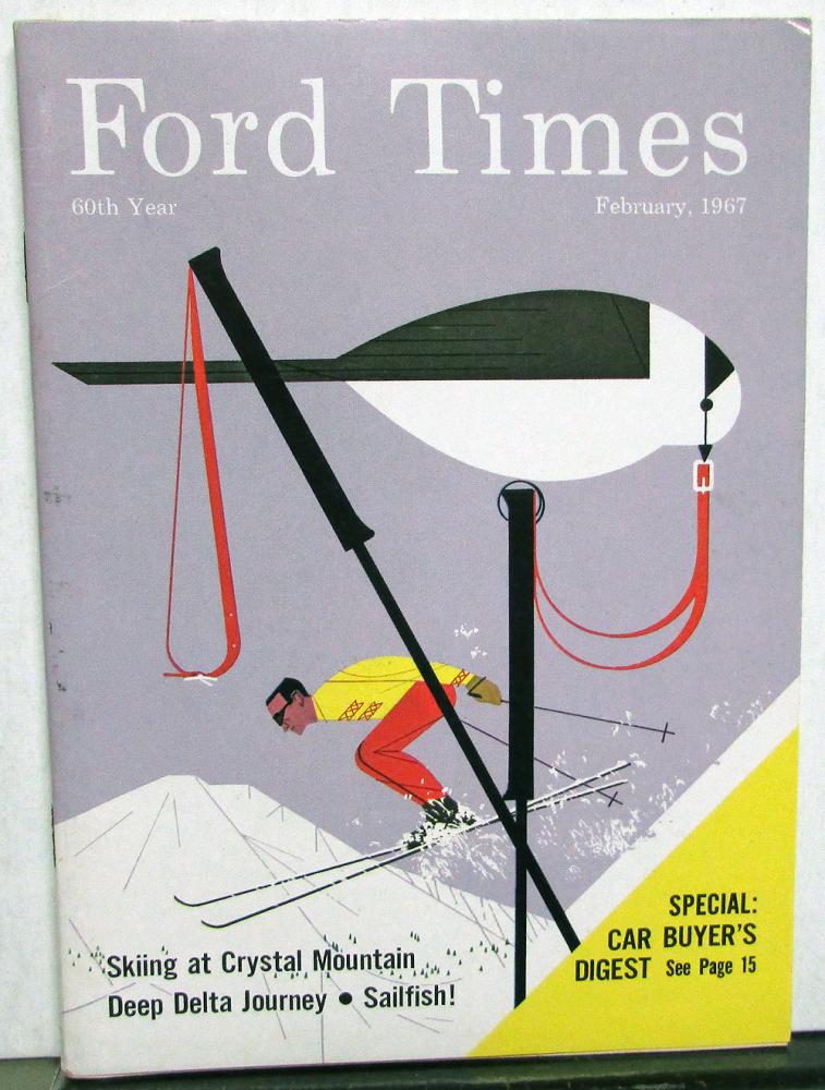 1967 Ford Times Magazine Dealer Customer Feb Issue Buyers Guide Fairlane Mustang