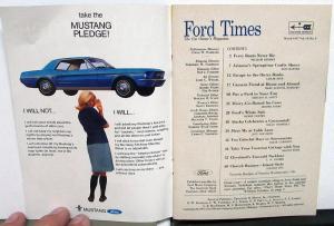 1967 Ford Times Magazine Dealer Customer March Issue Camping Recreation Mustang