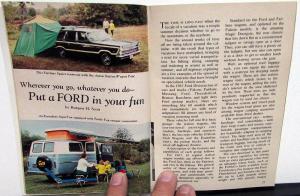 1967 Ford Times Magazine Dealer Customer March Issue Camping Recreation Mustang