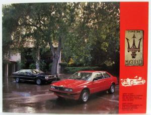 1986 Maserati Press Kit - Biturbo Quattroporte