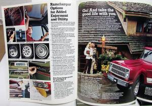 1979 Dodge Ramcharger Dealer Sales Brochure Folder Features Options Specs