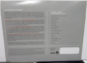 2008 Jeep Commander Dealer Accessories Sales Brochure Mopar Options Add Ons