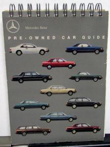 1980-1990 Mercedes Benz Dealer Pre-Owned Used Car Guide Data & Prices Specs