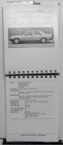 1980-1990 Mercedes Benz Dealer Pre-Owned Used Car Guide Data & Prices Specs