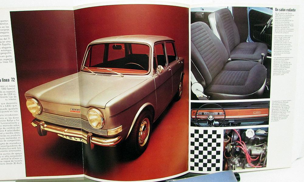 All Simca Models 1972 Simca Dealer Sales Brochures Set Of 4 1000 Automatico Special 1200 ...