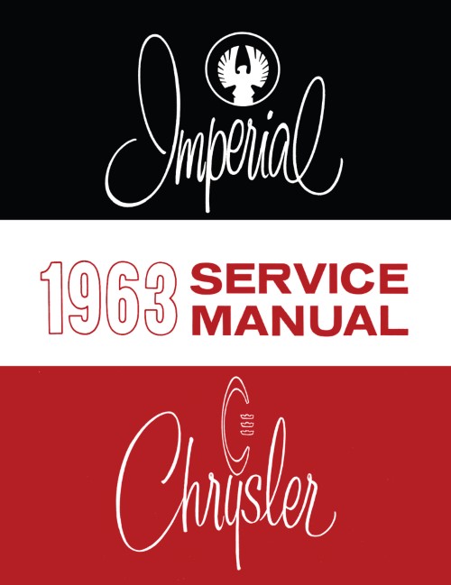 1963 Chrysler Service Manual Imperial New Yorker 300 Newport