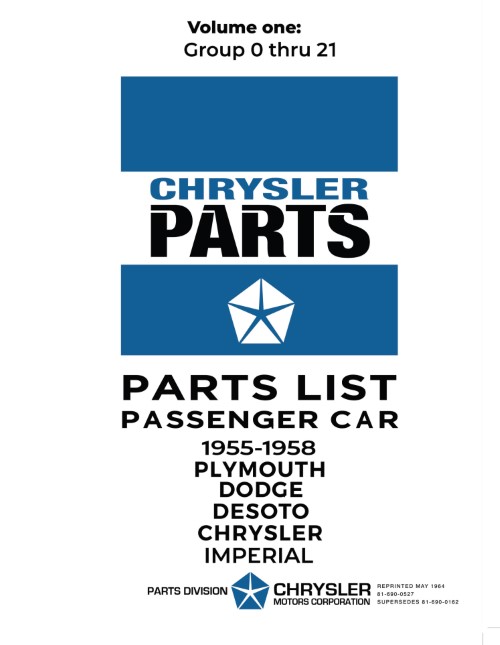 Teile Buch CD Chrysler Desoto Dodge Plymouth 1955 1956 1957 1958 1959 1960 Soto 