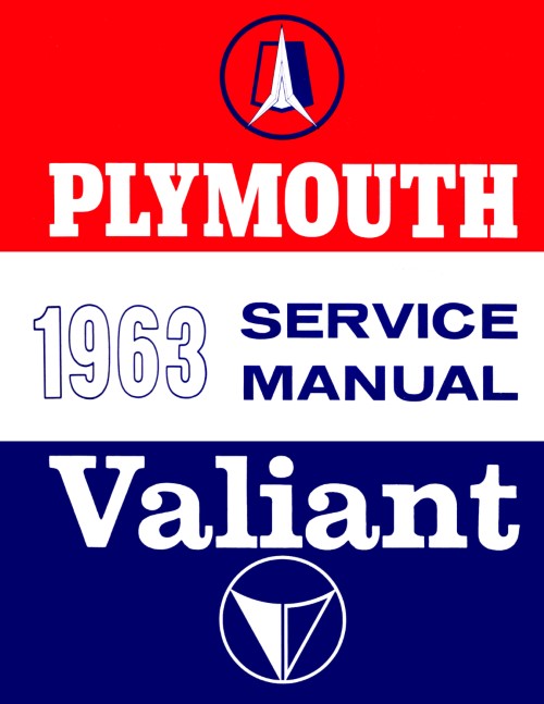 1963 Plymouth Savoy Belvedere Fury Valiant Shop Manual