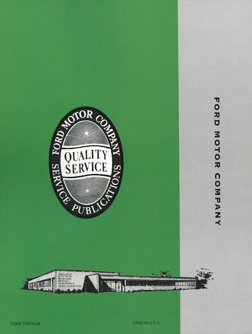 1964 Ford Truck 100-350 Series Service Shop Repair Manual Pickup