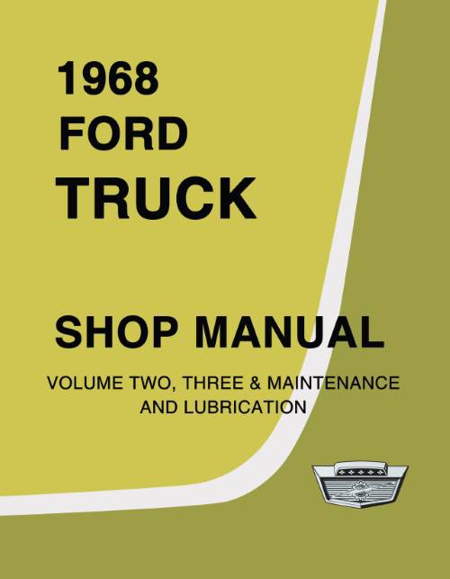 1968 Ford Truck Shop Service Repair Manual – Bishko Reprint (Part 6936)