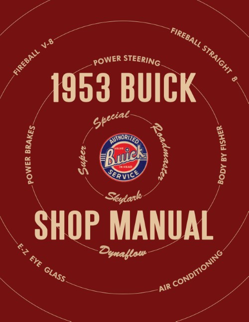 1953 Buick Service Shop Repair Manual Roadmaster Super Special
