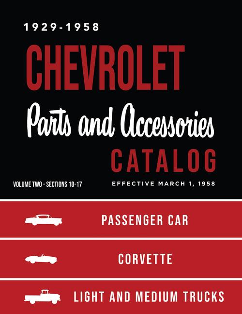 1929 - 1957 1958 Chevrolet Parts Catalog Pass Car Pickup Med Truck Corvette
