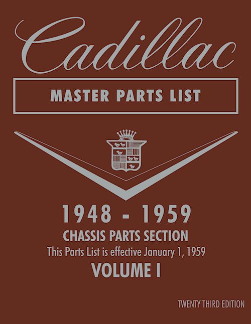 1948 1949 1953 1954 1955 1956 1957 1958 1959 Cadillac Master Parts Book Manual