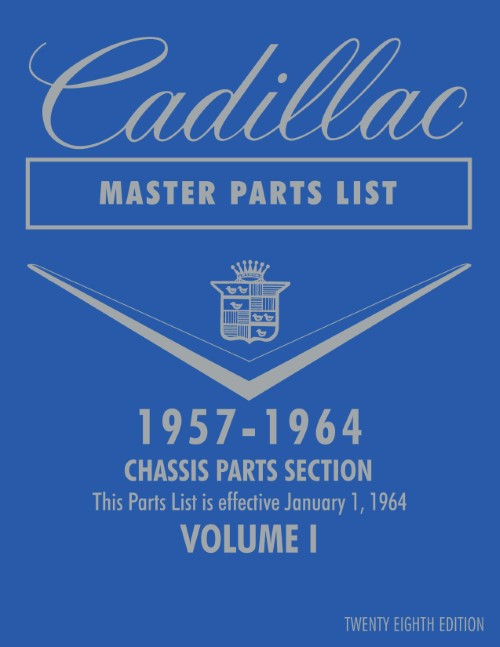 1957 1958 1959 1960 1961 1962 1963 1964 Cadillac Master Parts List Book Manual