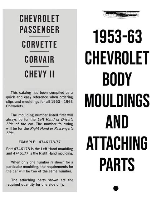 1953 - 1963 Chevrolet Body Mouldings and Attaching Parts