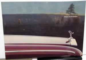 1977 Rolls Royce Silver Shadow II Dealer Prestige Brochure History Feature Specs