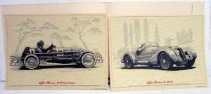 1977 Alfa Romeo Sales Portfolio Race Car Prints Targa Florio 6C1750 8C2900B Tipo