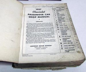 1957 Chevrolet Passenger Car Dealer Service Shop Repair Manual Book Original GM