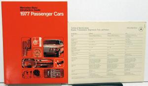 1977 Mercedes-Benz Dealer Data Book Sales Reference Guide Passenger Cars