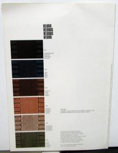 1977 Mercedes-Benz Dealer Sales Brochure Interior Options MB-Tex Leather Velour