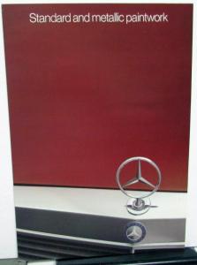 1975 Mercedes-Benz Dealer Sales Brochure Exterior Color Option Standard Metallic