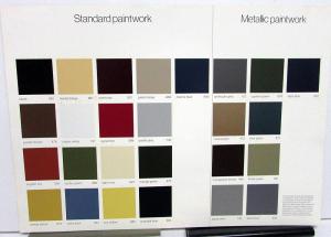 1975 Mercedes-Benz Dealer Sales Brochure Exterior Color Option Standard Metallic