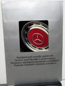 1977 Mercedes-Benz Dealer Sales Brochure Exterior Color Option Standard Metallic