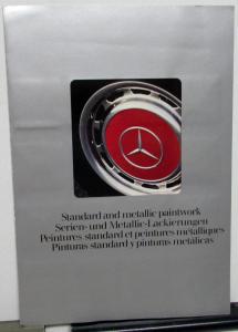 1978 Mercedes-Benz Dealer Sales Brochure Exterior Color Option Standard Metallic