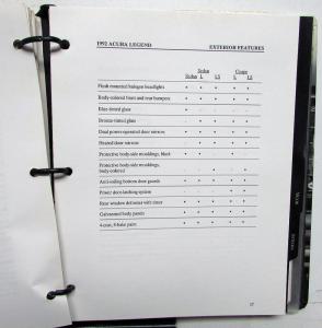 1992 Acura Full Line Press Kit - NSX Legend Vigor Integra