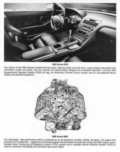 1992 Acura NSX Interior and Engine Press Photo 0143