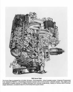 1992 Acura Vigor Engine Press Photo 0148